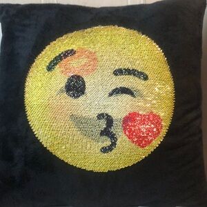 Emoji Sequin Pillow